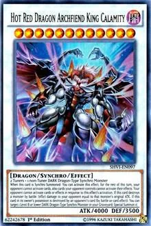 Hot Red Dragon Archfiend King Calamity SHVI-EN097 1st Edition Yu-Gi-Oh card from Shining Victories