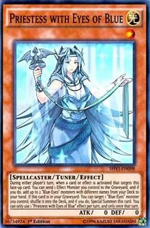 Priestess with Eyes of Blue SHVI-EN098 Yu-Gi-Oh card from Shining Victories