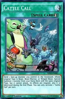 Cattle Call SHVI-EN081 1st Edition Yu-Gi-Oh card from Shining Victories