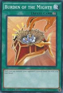 Burden of the Mighty YS16-EN029 Yu-Gi-Oh card from Starter Deck: Yuya
