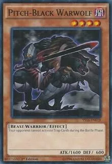Pitch-Black Warwolf YS16-EN018 Yu-Gi-Oh card from Starter Deck: Yuya