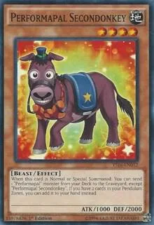 Performapal Secondonkey YS16-EN012 Yu-Gi-Oh card from Starter Deck: Yuya