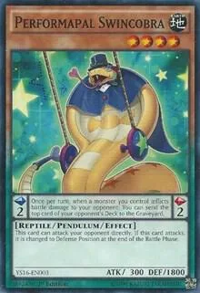 Performapal Swincobra YS16-EN003 Yu-Gi-Oh card from Starter Deck: Yuya