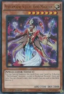 Performapal Sleight Hand Magician YS16-EN001 Yu-Gi-Oh card from Starter Deck: Yuya