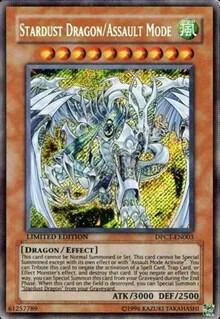 Stardust Dragon/Assault Mode Secret DPCT-EN003 Yu-Gi-Oh card from Duelist Pack Collection Tin