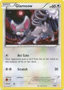 Glameow 1 #1/30 Pokémon card from XY Trainer Kit: Pikachu Libre & Suicune