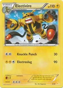 Electivire 25 #25/30 Pokémon card from XY Trainer Kit: Pikachu Libre & Suicune