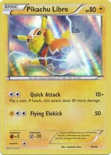 Pikachu Libre 30 - Holo #30/30 Holofoil Pokémon card from XY Trainer Kit: Pikachu Libre & Suicune