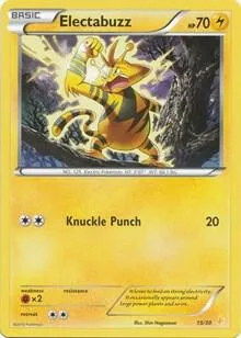 Electabuzz 15 #15/30 Pokémon card from XY Trainer Kit: Pikachu Libre & Suicune