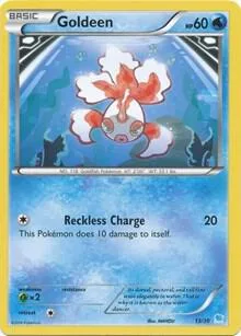 Goldeen 13 #13/30 Pokémon card from XY Trainer Kit: Pikachu Libre & Suicune