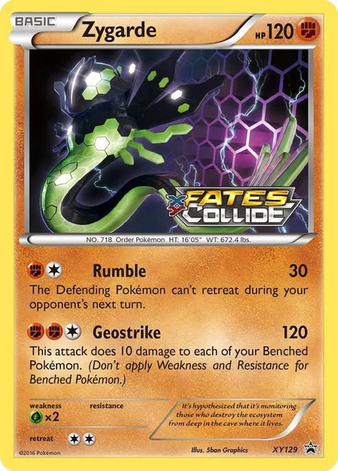 Zygarde Prerelease #XY129 Holofoil Pokémon card from XY Promos