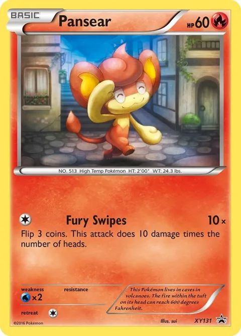 Pansear #XY131 Holofoil Pokémon card from XY Promos