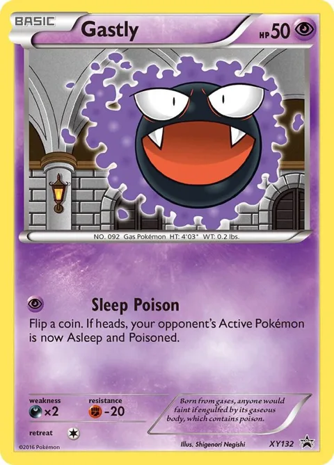Gastly #XY132 Holofoil Pokémon card from XY Promos