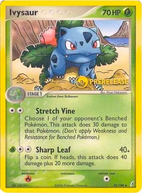 Ivysaur - 35/100 Prerelease #35/100 Pokémon card from Nintendo Promos
