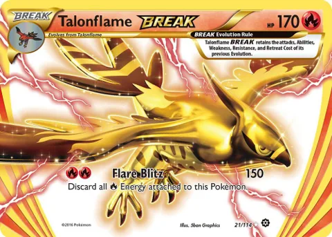 Talonflame BREAK #21/114 Holofoil Pokémon card from XY - Steam Siege