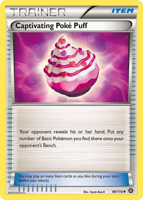 Captivating Poke Puff #99/114 Pokémon card from XY - Steam Siege