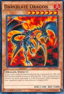 Darkblaze Dragon SR02-EN006 Yu-Gi-Oh card from Structure Deck: Rise of the True Dragons