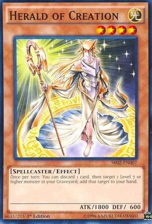 Herald of Creation SR02-EN007 Yu-Gi-Oh card from Structure Deck: Rise of the True Dragons