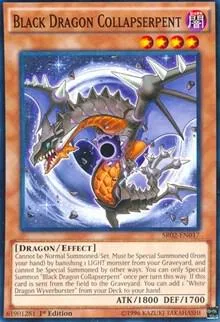 Black Dragon Collapserpent SR02-EN017 Yu-Gi-Oh card from Structure Deck: Rise of the True Dragons