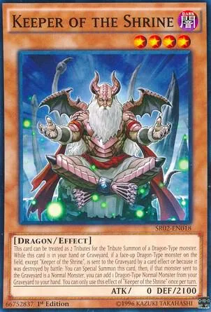 Keeper of the Shrine SR02-EN018 Yu-Gi-Oh card from Structure Deck: Rise of the True Dragons