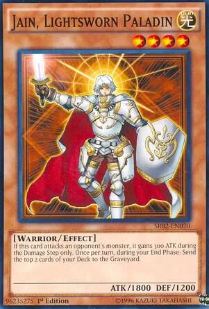 Jain, Lightsworn Paladin SR02-EN020 Yu-Gi-Oh card from Structure Deck: Rise of the True Dragons