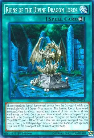 Ruins of the Divine Dragon Lords SR02-EN024 Yu-Gi-Oh card from Structure Deck: Rise of the True Dragons
