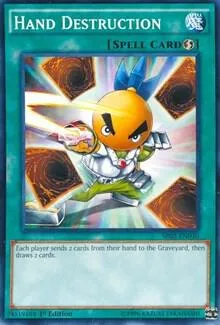Hand Destruction SR02-EN030 Yu-Gi-Oh card from Structure Deck: Rise of the True Dragons