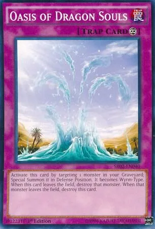 Oasis of Dragon Souls SR02-EN040 Yu-Gi-Oh card from Structure Deck: Rise of the True Dragons