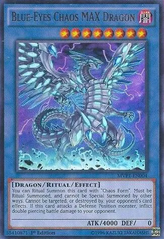 Blue-Eyes Chaos MAX Dragon MVP1-EN004 Yu-Gi-Oh card from The Dark Side of Dimensions Movie Pack