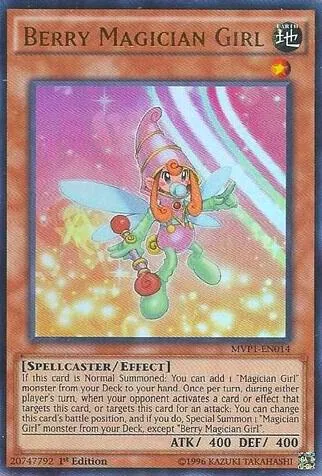 Berry Magician Girl MVP1-EN014 1st Edition Yu-Gi-Oh card from The Dark Side of Dimensions Movie Pack