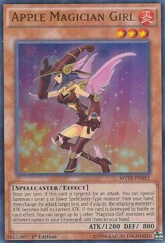 Apple Magician Girl MVP1-EN015 1st Edition Yu-Gi-Oh card from The Dark Side of Dimensions Movie Pack