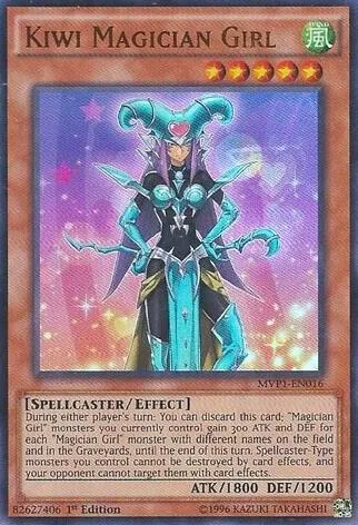 Kiwi Magician Girl MVP1-EN016 1st Edition Yu-Gi-Oh card from The Dark Side of Dimensions Movie Pack