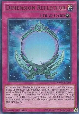 Dimension Reflector MVP1-EN021 Unlimited Yu-Gi-Oh card from The Dark Side of Dimensions Movie Pack