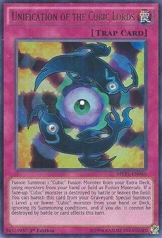 Unification of the Cubic Lords MVP1-EN045 1st Edition Yu-Gi-Oh card from The Dark Side of Dimensions Movie Pack