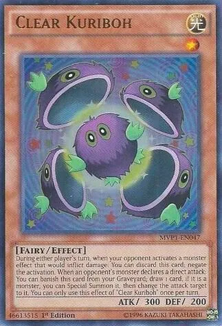 Clear Kuriboh MVP1-EN047 Yu-Gi-Oh card from The Dark Side of Dimensions Movie Pack