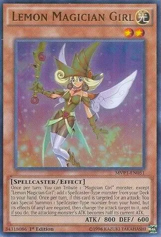 Lemon Magician Girl MVP1-EN051 1st Edition Yu-Gi-Oh card from The Dark Side of Dimensions Movie Pack