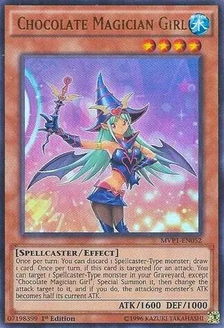 Chocolate Magician Girl MVP1-EN052 1st Edition Yu-Gi-Oh card from The Dark Side of Dimensions Movie Pack
