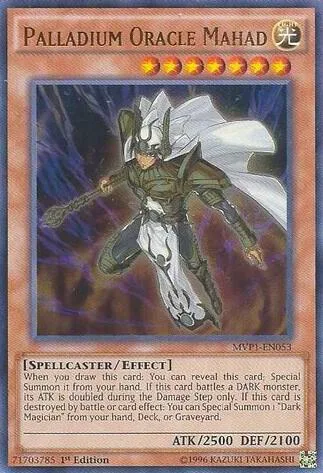 Palladium Oracle Mahad MVP1-EN053 1st Edition Yu-Gi-Oh card from The Dark Side of Dimensions Movie Pack