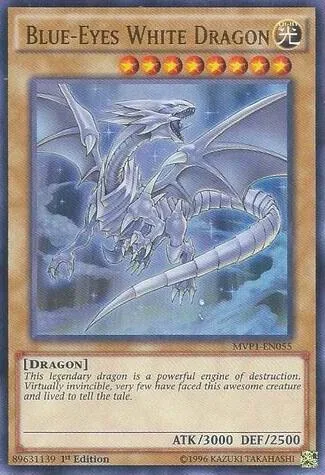 Blue-Eyes White Dragon MVP1-EN055 1st Edition Yu-Gi-Oh card from The Dark Side of Dimensions Movie Pack