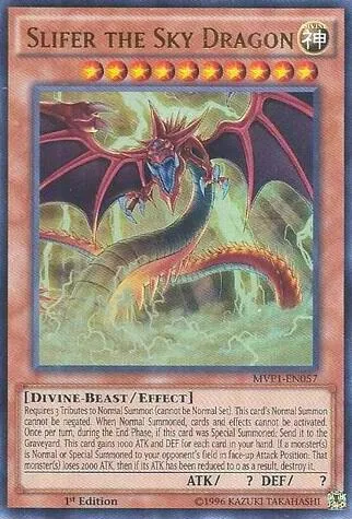 Slifer the Sky Dragon MVP1-EN057 1st Edition Yu-Gi-Oh card from The Dark Side of Dimensions Movie Pack