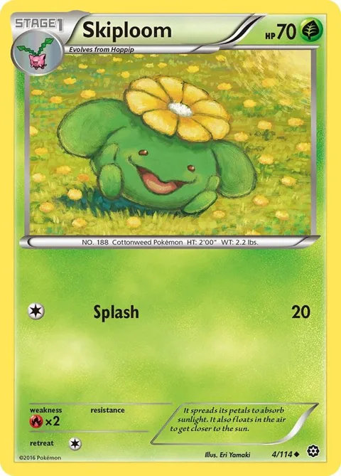 Skiploom #4/114 Pokémon card from XY - Steam Siege