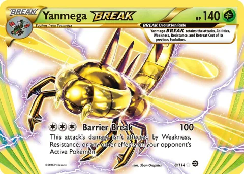 Yanmega BREAK #8/114 Holofoil Pokémon card from XY - Steam Siege