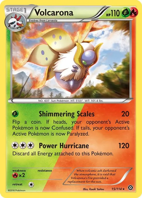 Volcarona #15/114 Pokémon card from XY - Steam Siege