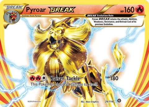 Pyroar BREAK #24/114 Holofoil Pokémon card from XY - Steam Siege