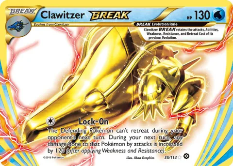 Clawitzer BREAK #35/114 Holofoil Pokémon card from XY - Steam Siege