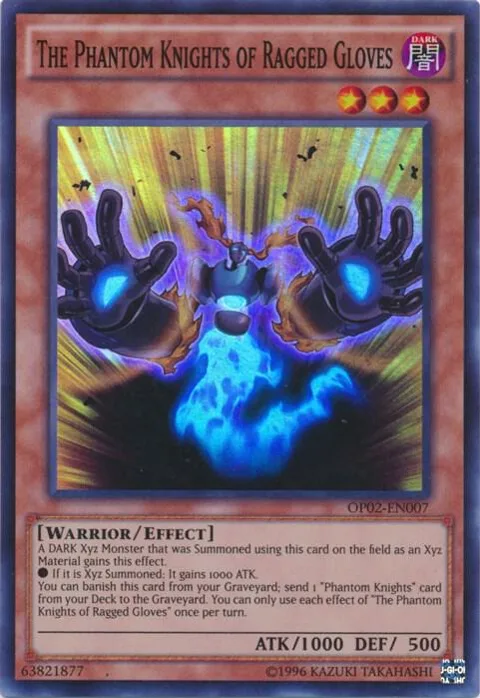The Phantom Knights of Ragged Gloves OP02-EN007 Yu-Gi-Oh card from OTS Tournament Pack 2