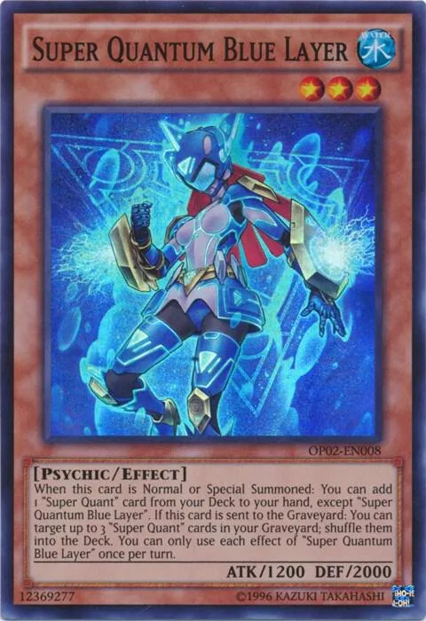 Super Quantum Blue Layer OP02-EN008 Yu-Gi-Oh card from OTS Tournament Pack 2
