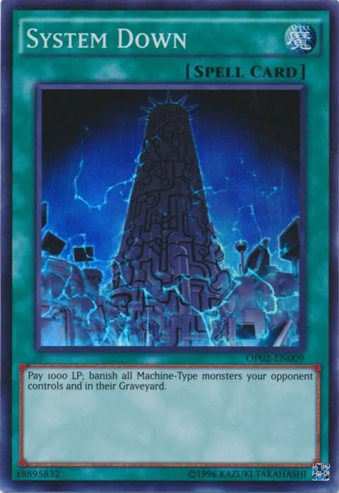 System Down OP02-EN009 Yu-Gi-Oh card from OTS Tournament Pack 2