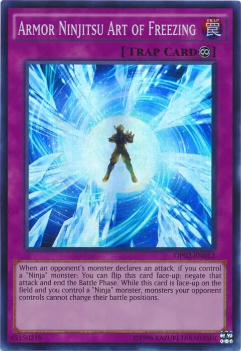 Armor Ninjitsu Art of Freezing OP02-EN012 Yu-Gi-Oh card from OTS Tournament Pack 2
