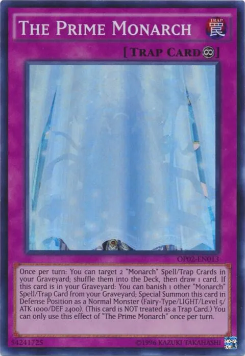 The Prime Monarch OP02-EN013 Yu-Gi-Oh card from OTS Tournament Pack 2